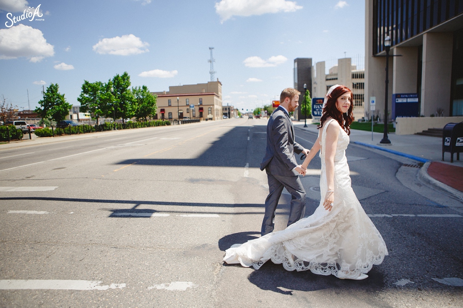 Downtown Fargo Wedding Photographer