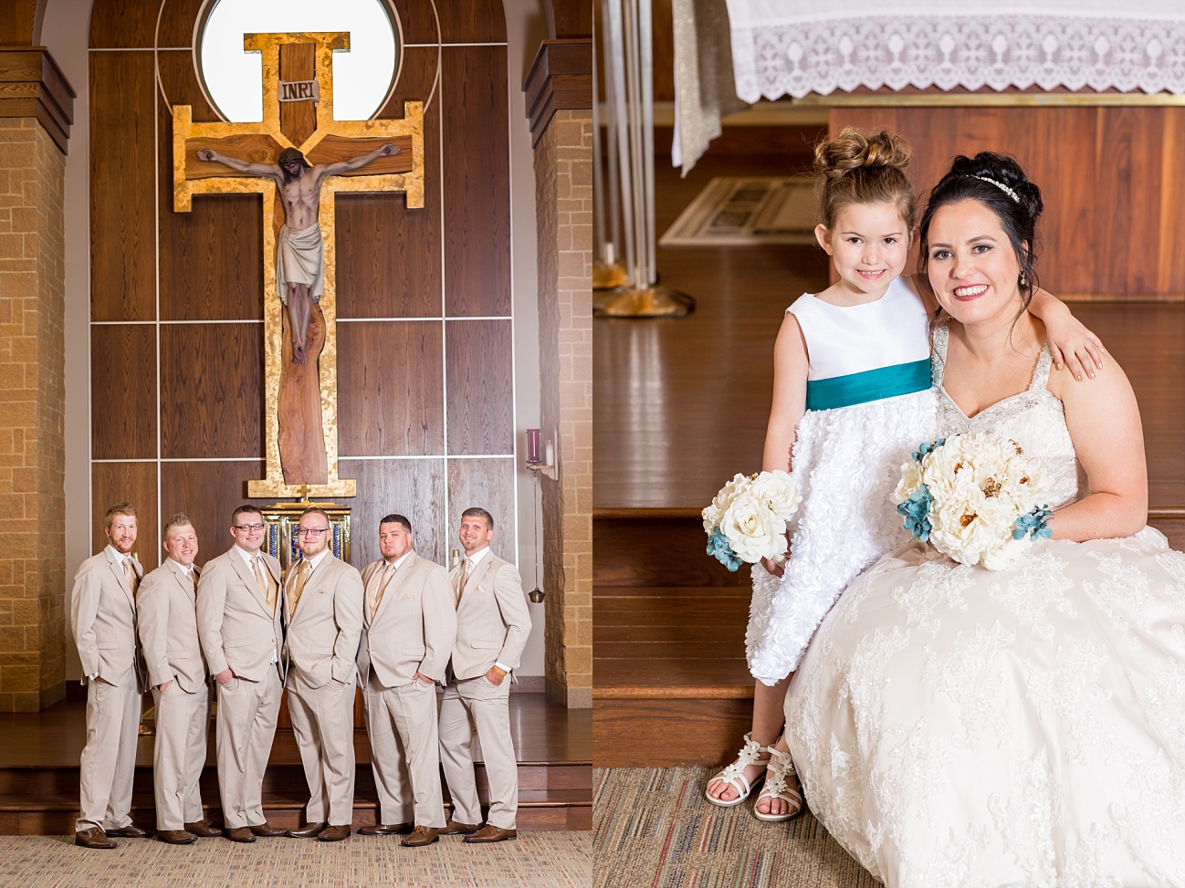 Holy Cross Catholic Church Fargo Wedding Photographer