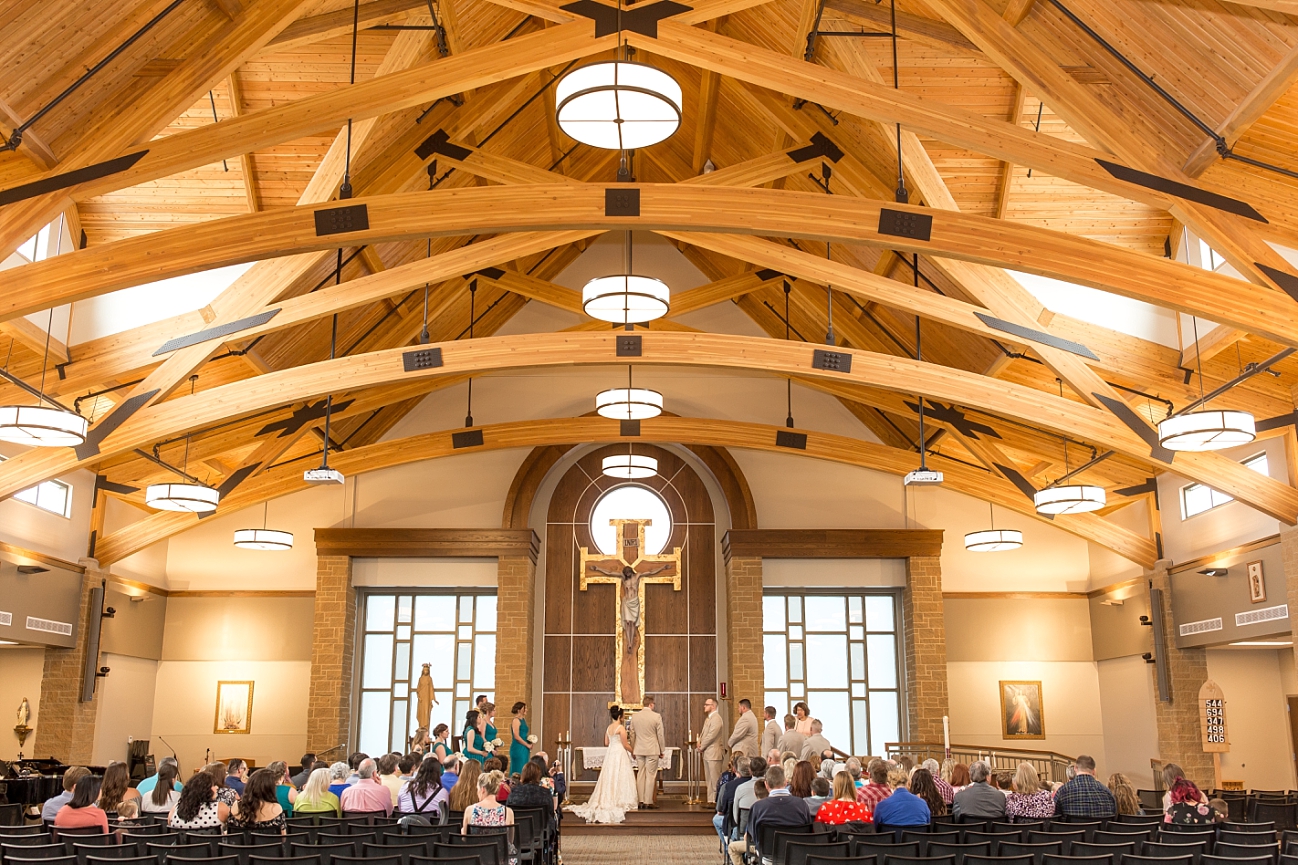 Holy Cross Catholic Church Fargo Wedding Photographer