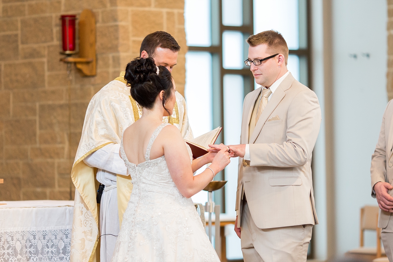 Holy Cross Catholic Church Fargo Wedding Photographer