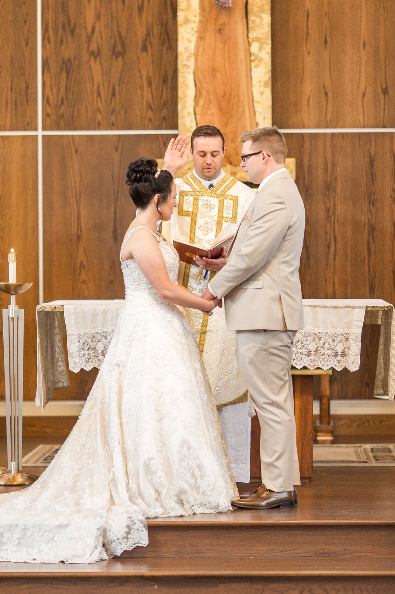 Holy Cross Catholic Church Fargo Wedding Photographer