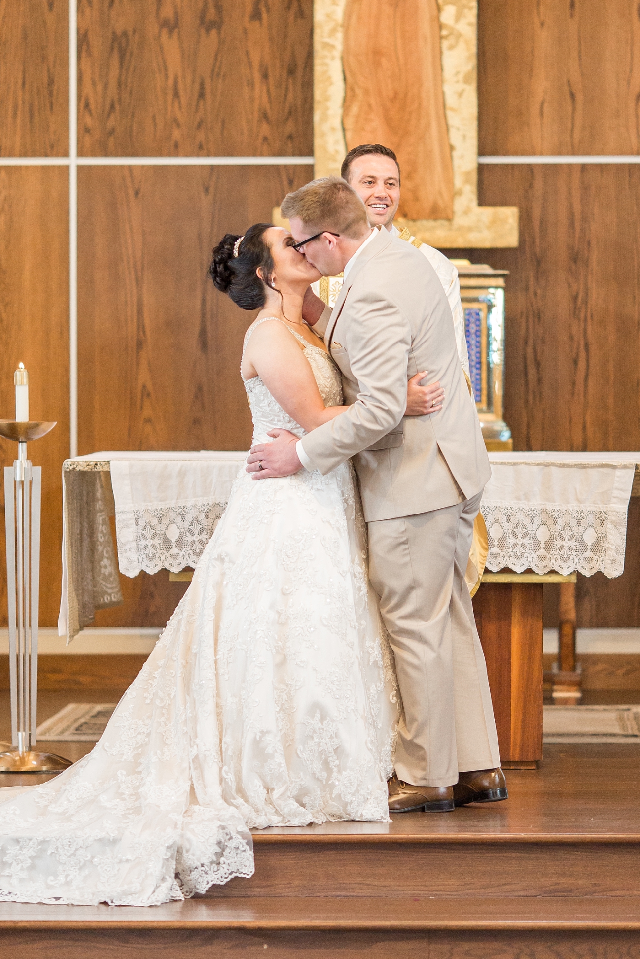 Holy Cross Catholic Church Fargo Wedding Photographer