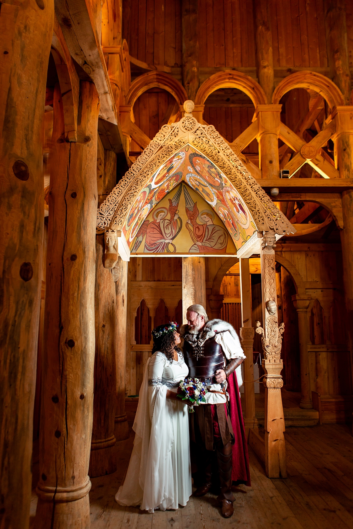 Stave Church Viking Wedding Photos Moorhead