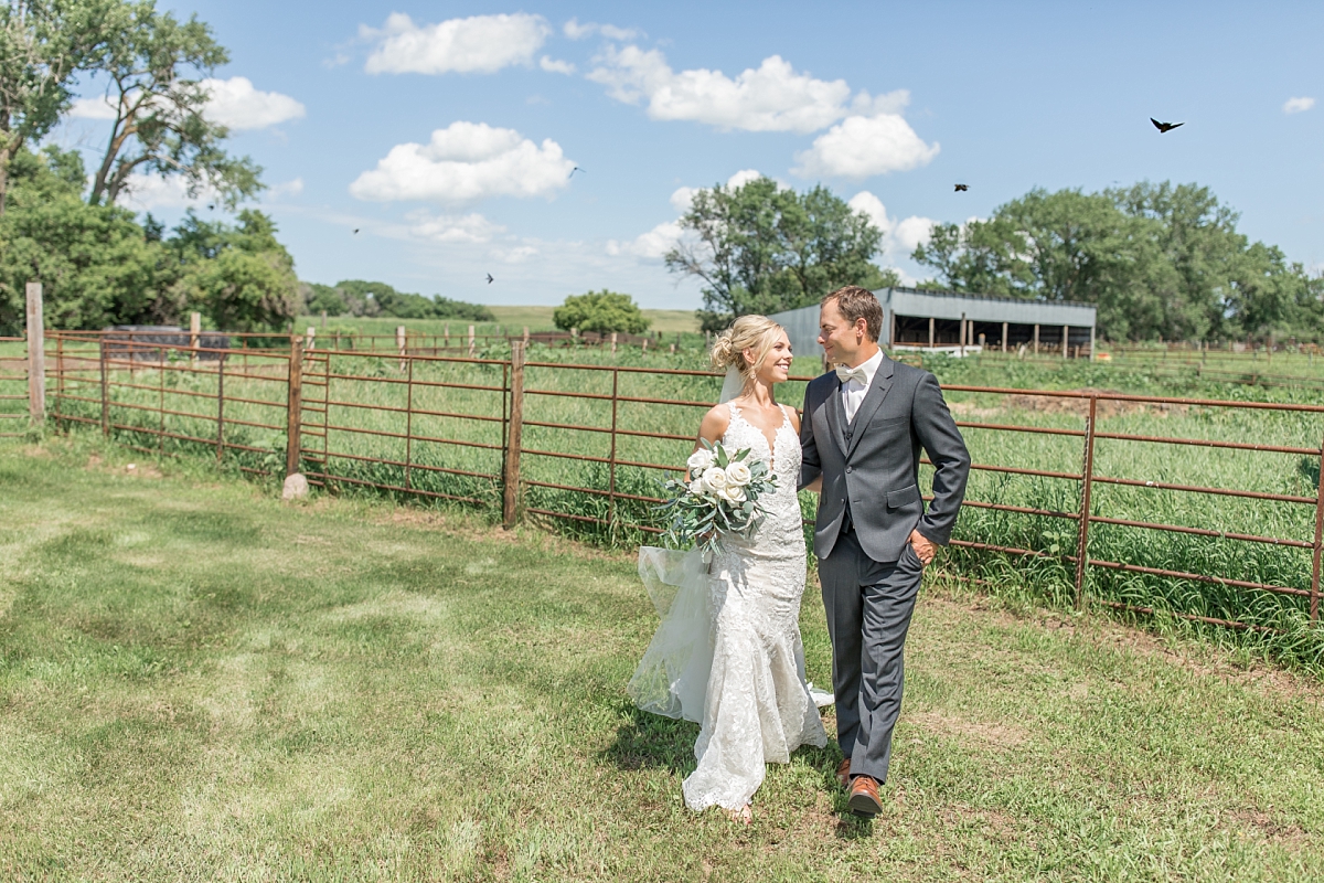 North Dakota Modern Rustic Family Farm Wedding Photos