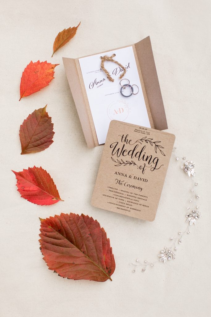 Fall Color Wedding Invitations Photo