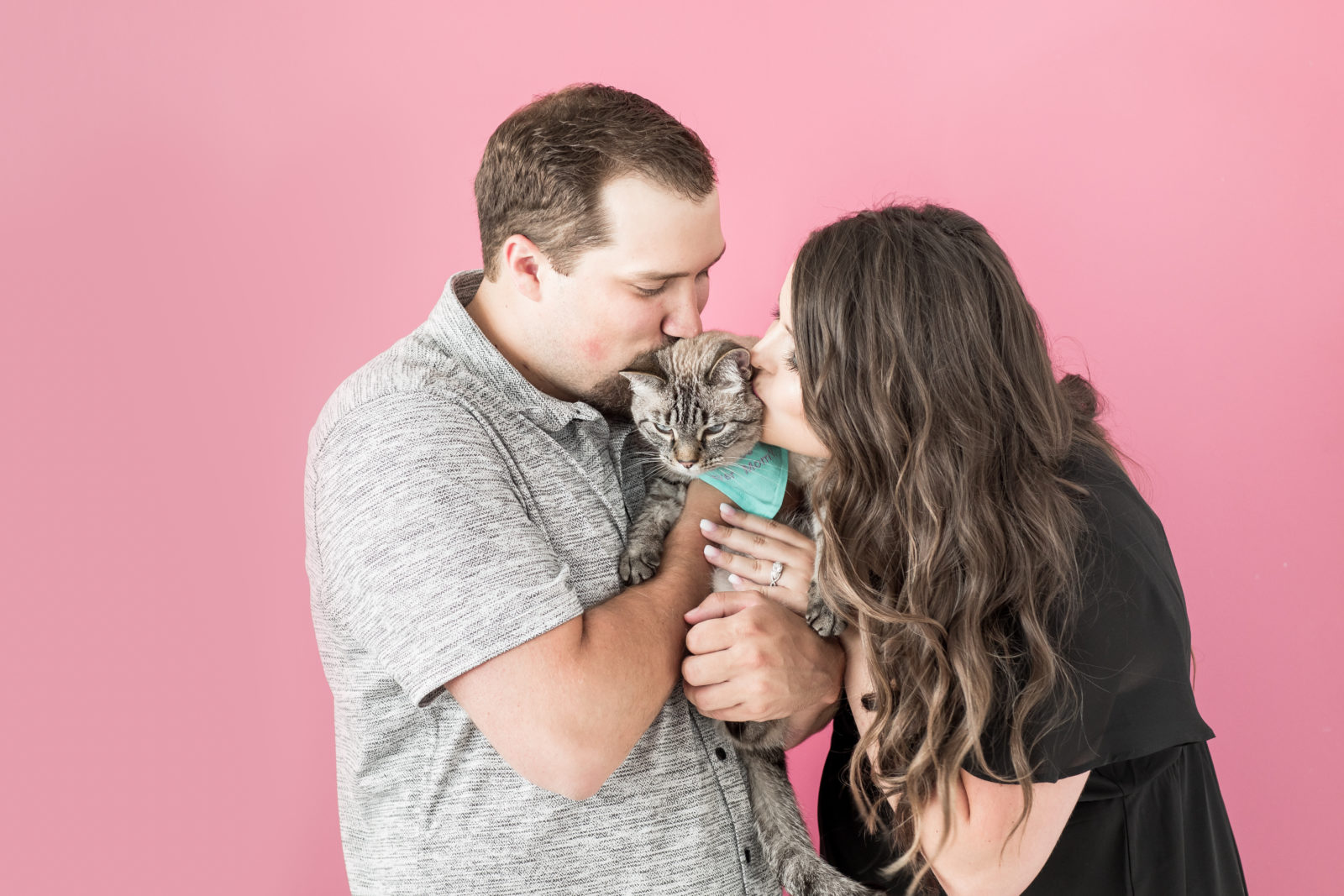 Moorhead Engagement Photoshoot Featuring Stella the Cat