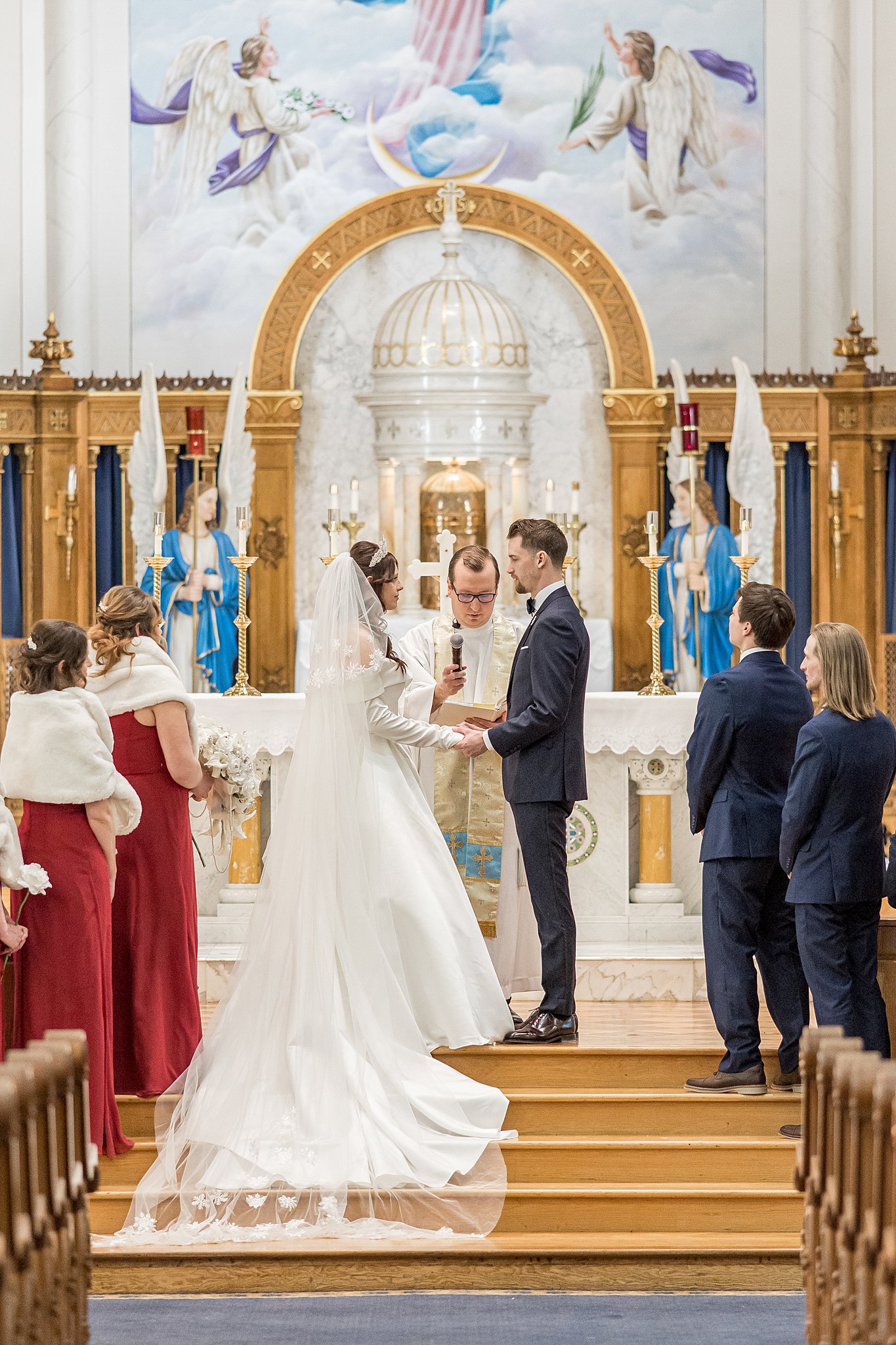 Wedding Ceremony at St. Mary's Cathedral in Fargo ND